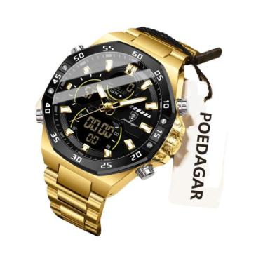 Imagem de Relógio De Pulso Militar Masculino À Prova d'Água Com LED, Quartzo, Aç