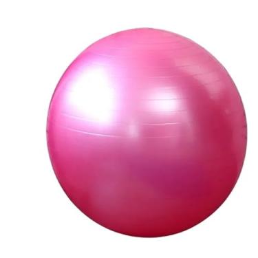 Imagem de Bola de ioga fosca de PVC espessa, 55 cm, 65 cm, 75 cm, bola de ioga, bola de fitness, equipamento esportivo, equilíbrio de exercício, multifuncional (rosa, 45 cm)