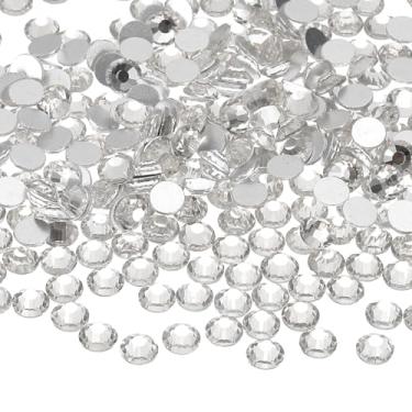Imagem de Generic 1600 peças SS16 cristal plano redondo 3,8-4,0 mm pedras de vidro pedras preciosas diamantes para artesanato faça você mesmo, roupas, sapatos, decoração de arte de unhas, transparente
