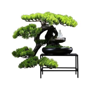 Imagem de Bonsai artificial luz luxo simulação árvore ornamentos entrada alta grau decorativo escritório plantas falsas bonsai árvore bonsai artificial