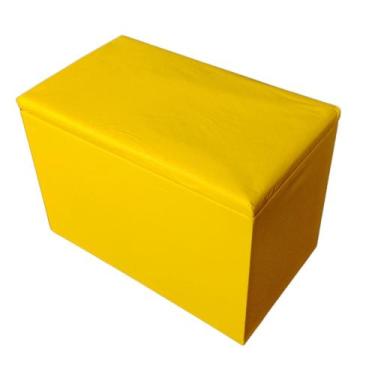 Imagem de Puff Bau Organizador Porta Objetos material sintético - lsnmix, Amarel