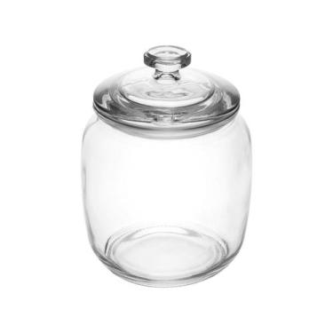 Imagem de Pote De Vidro Com Tampa Hermética 1 Litro Grande Armazena - Lyor
