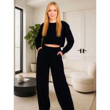 Imagem de Conjunto Moletinho Blusa com Manga Longa e Calça - c12 WIDE + SAMANTHA