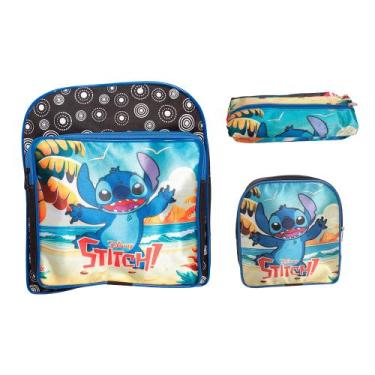 Imagem de Kit Mochila Infantil Escolar Tam P Creche Passeio 3 Pçs - Plike