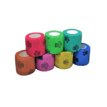 Imagem de Kit 4 Bandagem/Atadura Elástica Com Patinhas Cores