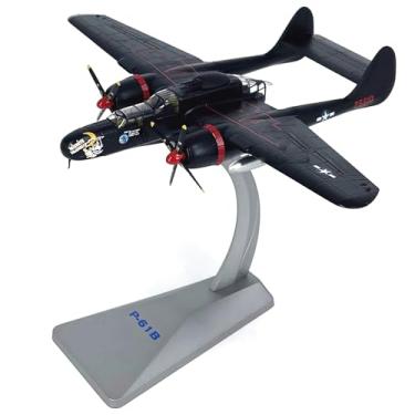 Imagem de 1:72 Simulação Segunda Guerra Mundial EUA Força Aérea P-61B Black Widow Fighter Modelo de aeronave de liga