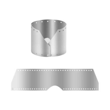 Imagem de Protetor De Vento Para Fogão a Gás Dobrável De Titânio Para Camping Ao