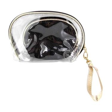 Imagem de Necessaire Dupla em PVC – Transparente e Brilhante