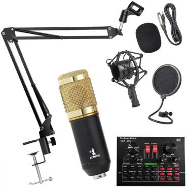 Imagem de Kit Completo Microfone Bm800 com Mini Placa V8x Live Sound
