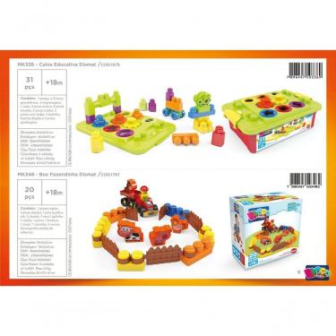Imagem de Brinquedo Caixa Educativa Blocos De Montar Mk336 Dismat