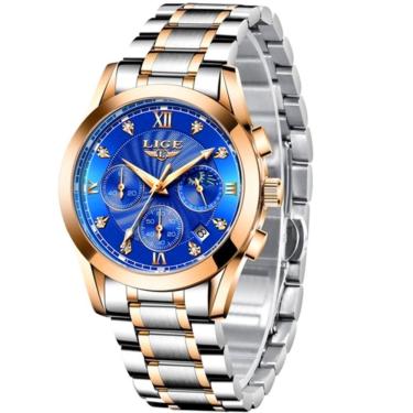 Imagem de Relógio Feminino Analogico De Quartzo Pulseira Em Aço Casual