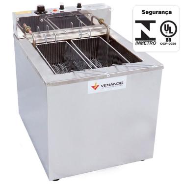 Imagem de Fritadeira Elétrica De Bancada 23 Litros água E óleo Fritador Inox De Mesa Sfao4 Venâncio 110v