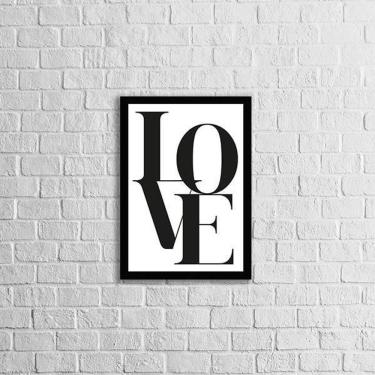 Imagem de Quadro Palavra Love 45X34Cm - Com Vidro Moldura Preta