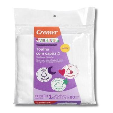 Imagem de Toalha Com Capuz Baby Cremer 90x75cm Algodão Absorvente