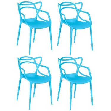 Imagem de Kit 4 Cadeiras Allegra - Azul