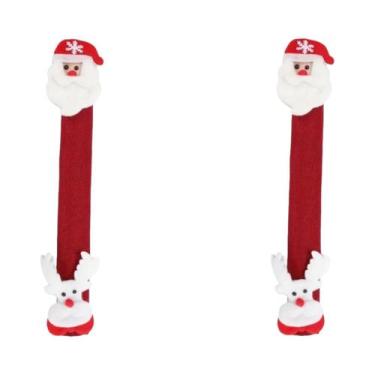 Imagem de Protetores De Eletrodomésticos De Natal: Boneco De Neve E Papai Noel P