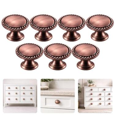 Imagem de Kit Com 7 Puxadores Retrô Móveis Planejados Gaveteiros Acessório Ponto