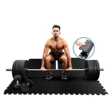 Imagem de Kit 6 Placa Tatame Tapete Eva preto 50x50x10mm - 3D VARIEDADES