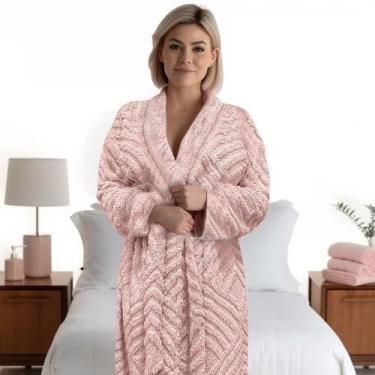 Imagem de Roupão adulto premium plus size xgg - MAYRA ENXOVAIS, Rosa