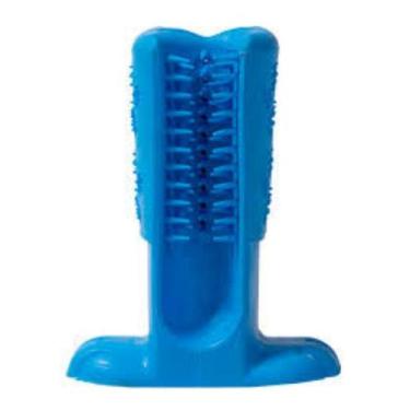 Imagem de Escova Dental Para Cães Mordedor Massageador azul Para Dogs - Invicta