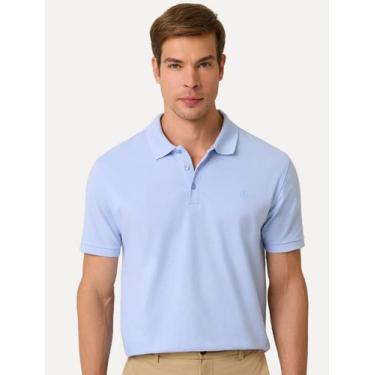 Imagem de Polo Dudalina Piquet Essentials Cotton Basica Modal Azul Claro 77.43.1