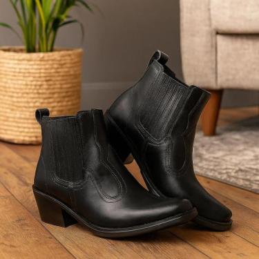 Imagem de Bota Country Masculina Bico Fino em Couro Legítimo Linha Tucson Kapell