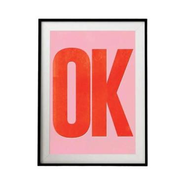 Imagem de Pôster Moderno OH HI OK Em Tela Para Decoração De Quarto, Estudo, Sala