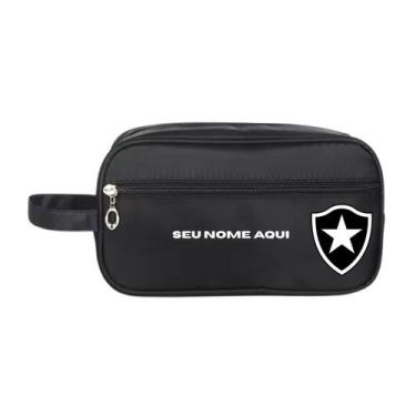 Imagem de Necessaire Nylon Premium Cor Preta e Azul Estampa Time Nome - Mormino,