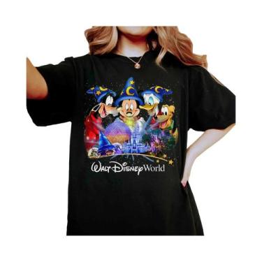 Imagem de Camiseta Mickey Sorcerer Walt Disney Fantasia Em Aquarela, Camiseta Di
