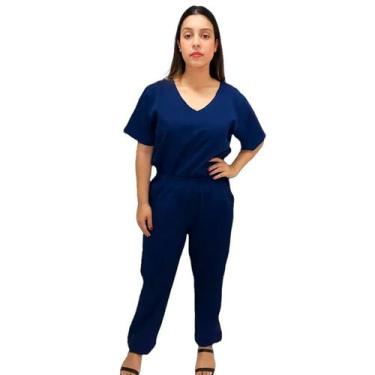 Imagem de Pijama Scrub Cirúrgico em Gabardine com Elastano - DEMORGAN, Marinho, 