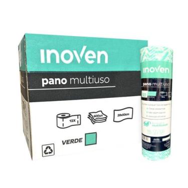 Imagem de Kit 12 Rolos Pano Multiuso Limpeza Higiene Tipo Perfex Picotado Resist