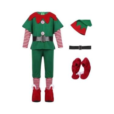 Imagem de Conjunto De Fantasia De Elfo São Nicolau Para Meninos: Uniforme De Elf