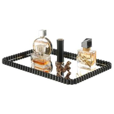Imagem de Bandeja Espelhada Decorativa Suporte Banheiro Lavabo Maquiagem Perfume
