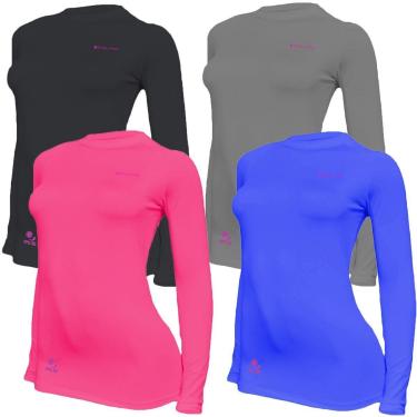 Imagem de Kit C/ 4 Camisas Feminino Stigli Pro Proteção Solar FPU 50 Manga Longa Luna Poliamida N-Feminino