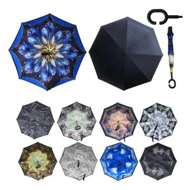 Imagem de Guarda Chuva Sombrinha Invertido Abre Contrario Estampado Sortido - RP