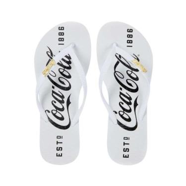 Imagem de Chinelo Coca Cola 1886 Feminino, Branco, 36