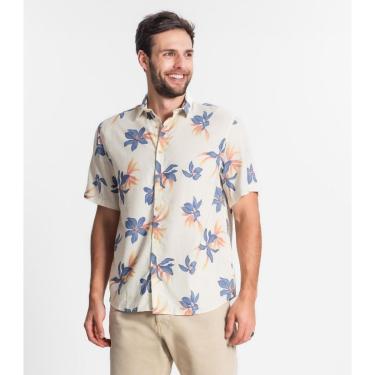 Imagem de Camisa Masculina Florida Com Botões Select Bege-Masculino