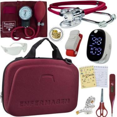 Imagem de Kit Enfermagem Estagio Super Luxo Medidor de Glicose Completo Premium,
