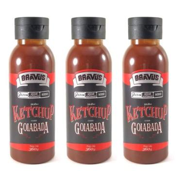 Imagem de Ketchup com goiabada Bravus - 3 Frascos 360g