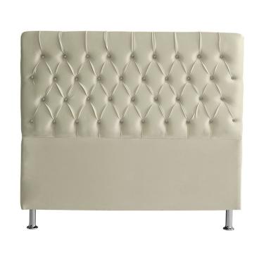 Imagem de Cabeceira para Cama Box King Paris Suede Capitonê 195x126 cm Prata Do Lar Móveis e Deco...