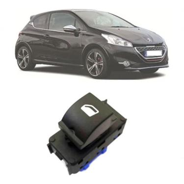 Imagem de Botão Interruptor do Vidro Elétrico para Porta Modelo F103 Compatível com Peugeot 208 A...