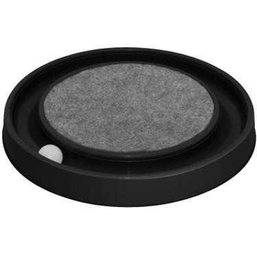 Imagem de Arranhador para Gatos OEM Redondo Relax com Bolinha Miau em Polipropileno e Carpete Preto 35 e 5cm 1 Unidade