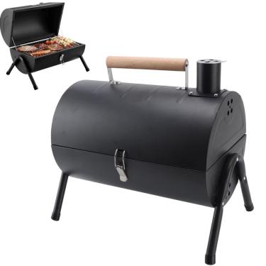 Imagem de Churrasqueira Bafo Portátil SNH12 Grelha Dupla Face com Chaminé Ventilação Eficiente Preto Facilita