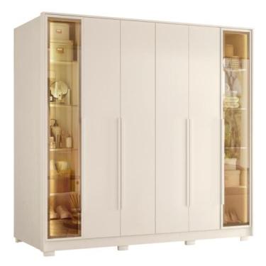 Imagem de Guarda Roupas Casal Reflecta com Led 6 Portas 4 Gavetas Monterrey - AL