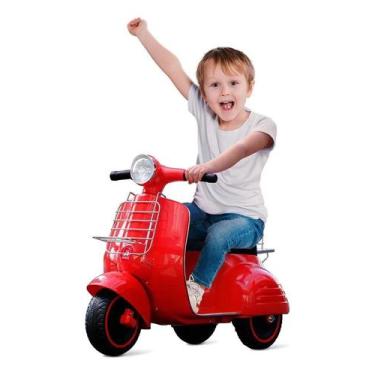 Imagem de Mini Moto Elétrica Bandeirante Vermelha 6V Infantil Com Som Bivolt
