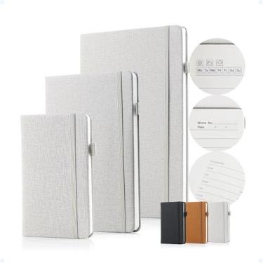Imagem de Kit Caderno Tipo Moleskine B5 A5 A6 Executiva Marca Páginas - Hxt, Cin