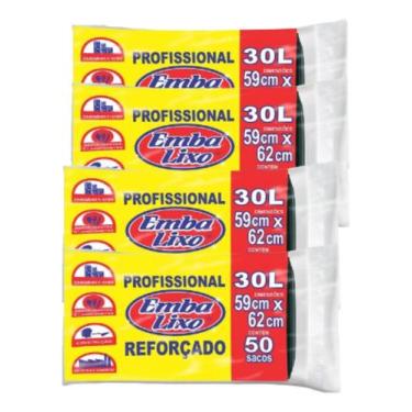 Imagem de Saco De Lixo 30l Reforçado Preto- 50 Unidades + Brinde - Emba Lixo