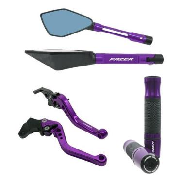 Imagem de Manete Manopla Retrovisor Fazer 150 250 Gravado A Laser - Special Leve