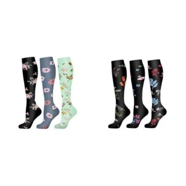 Imagem de Meias De Compressão Masculinas 3/6 Pares Para Esportes Ao Ar Livre, Ci