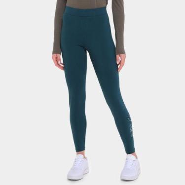 Imagem de Calça Legging Fila Letter Mid Feminina, Verde, EGG